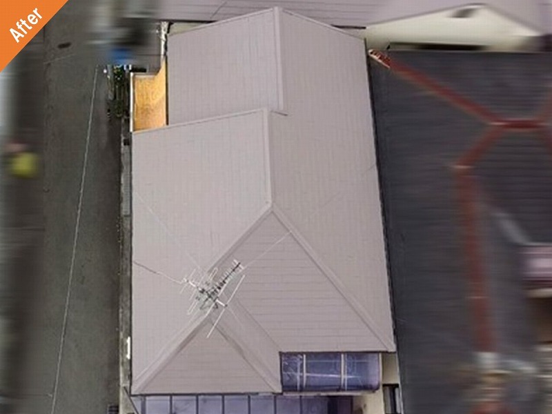 屋根塗装後のスレート瓦