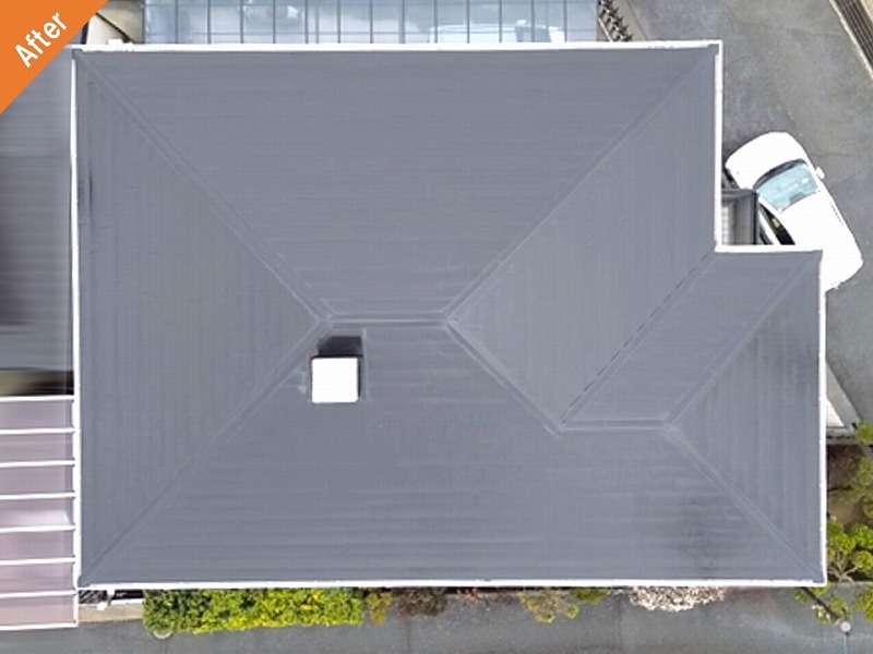 寝屋川市の屋根カバー工法後の旭化成ヘーベルハウスの屋根