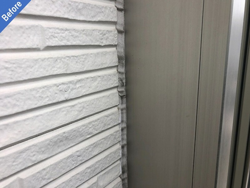 塗装工事前のサッシ廻り