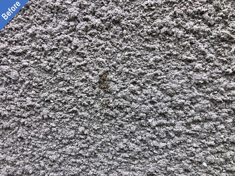 外壁塗装前のシーサンドコート仕上げのモルタル外壁