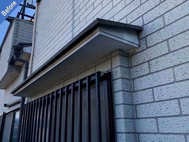 外壁塗装前のサッシ廻り