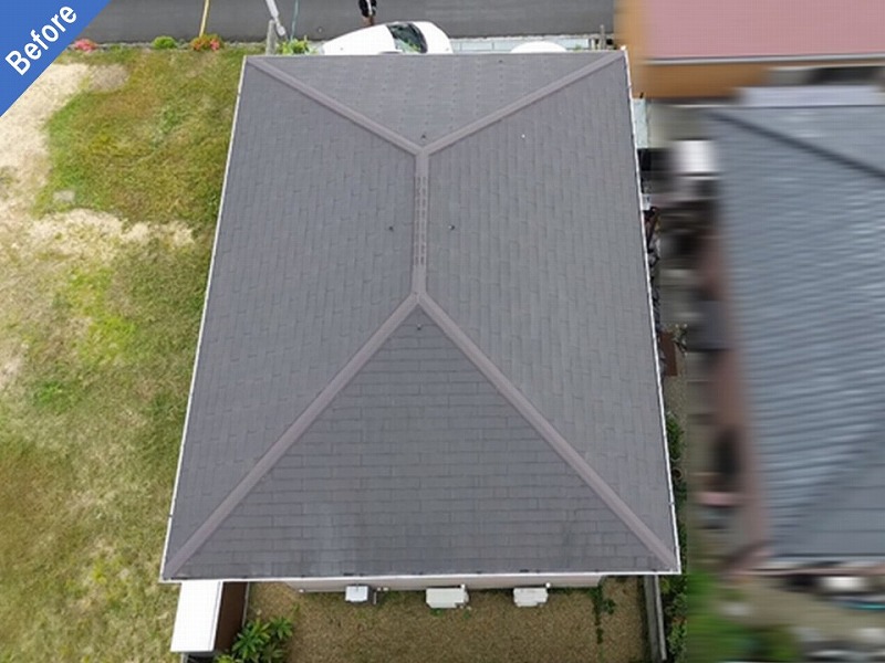 屋根塗装前のコロニアルグラッサ