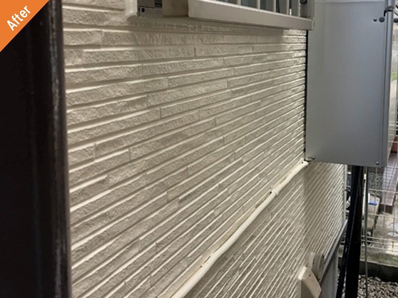 外壁塗装後のサッシ廻りの難付着サイディング