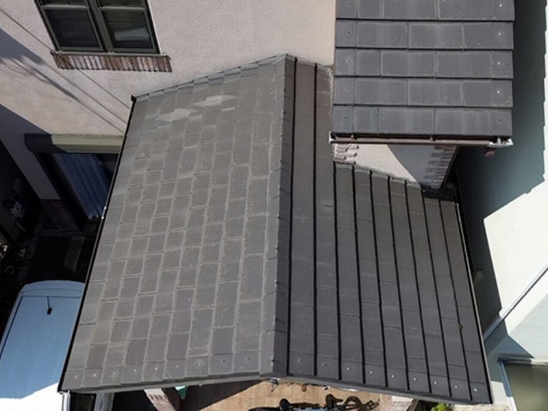 セメント瓦のドローン点検