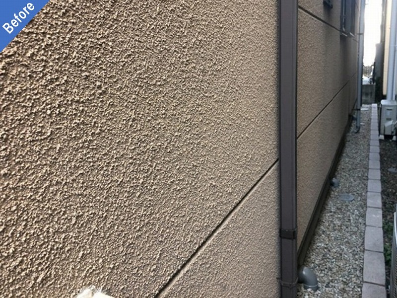 外壁塗装前のALCと竪樋