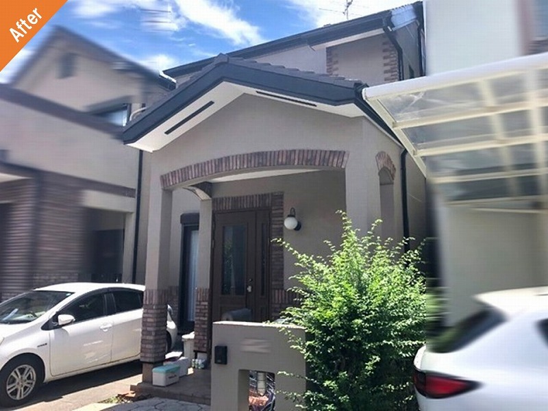 外壁塗装後のALC外壁の戸建て住宅