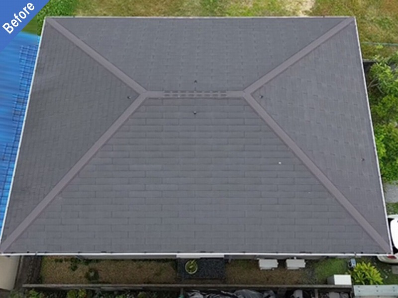 奈良県生駒市の住友林業の屋根塗装前のコロニアルグラッサ