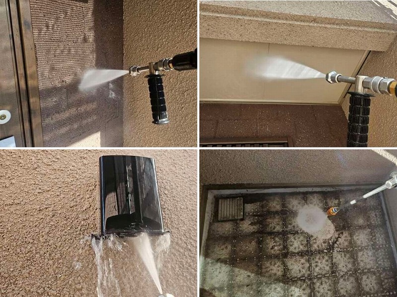 建物全体の高圧洗浄工事