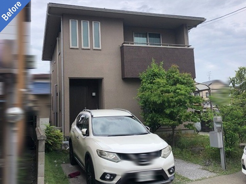 外壁塗装前のシーサンドコート仕上げの住友林業の住宅