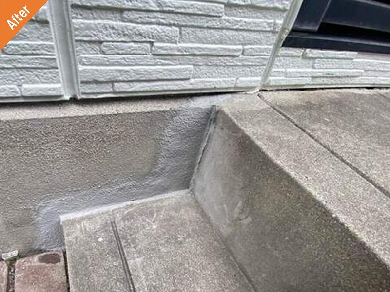 補修工事後の玄関廻り