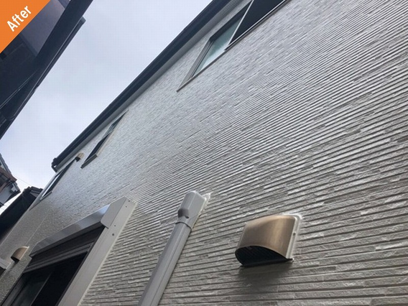 堺市の外壁塗装後の難付着サイディング