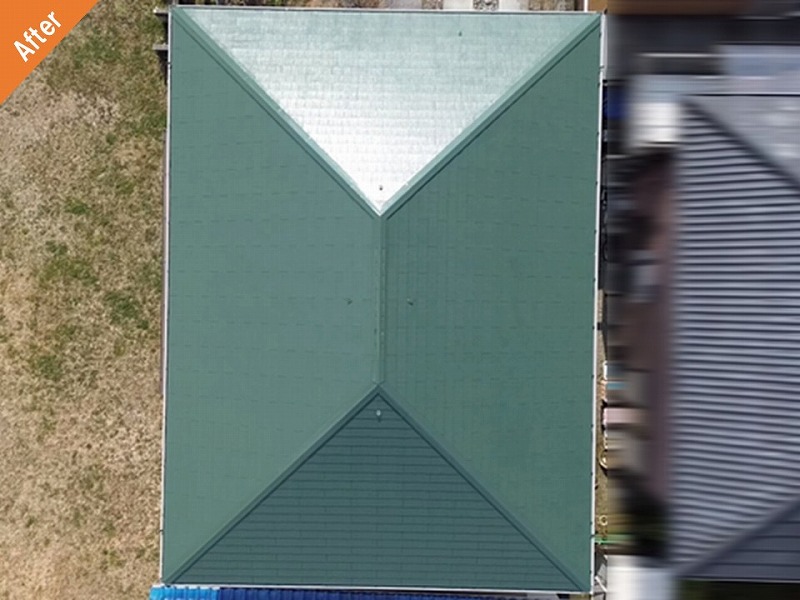 屋根塗装後のコロニアルグラッサ