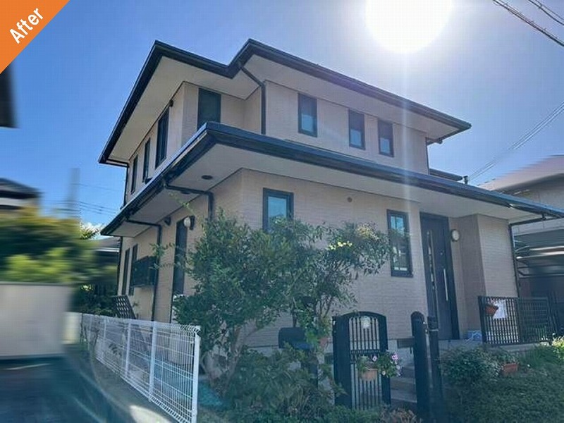 貝塚市の外壁塗装後の積水ハウス