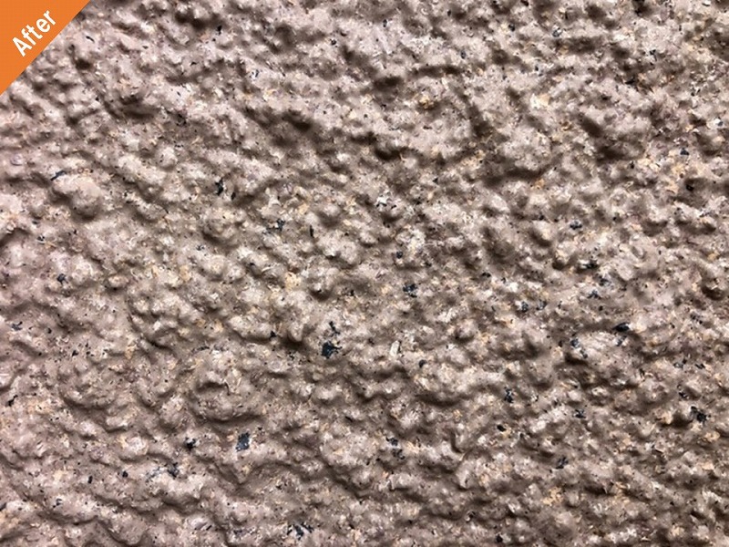 多彩模様塗料で外壁塗装後のモルタル外壁