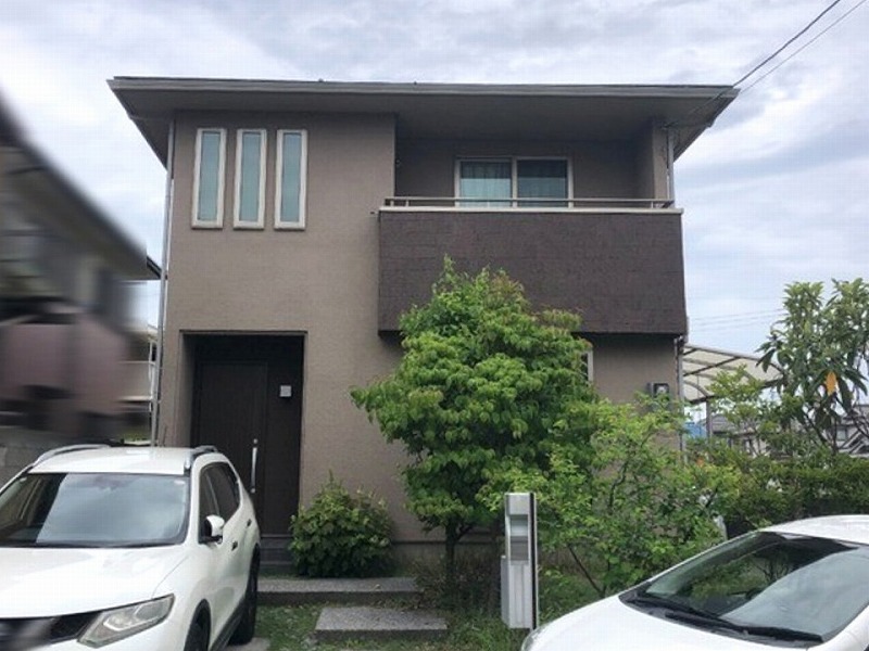 奈良県生駒市のシーサンドコート仕上げの住友林業の住宅