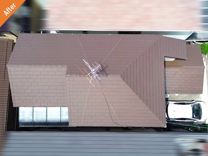 屋根塗装後のセメント瓦