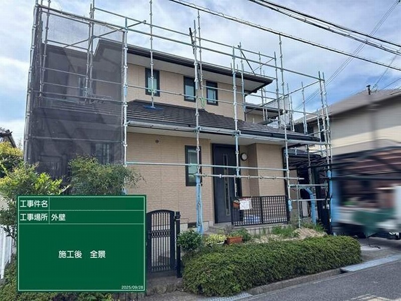 貝塚市の積水ハウスの外壁塗装完了