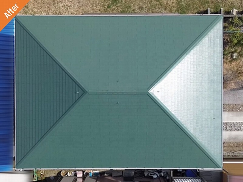 奈良県生駒市の住友林業の屋根塗装後のコロニアルグラッサ