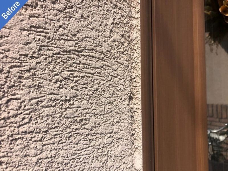 外壁塗装前のサッシ廻り