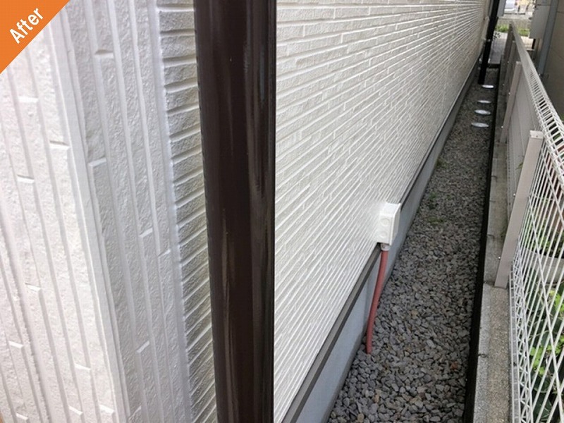 塗装工事後の竪樋