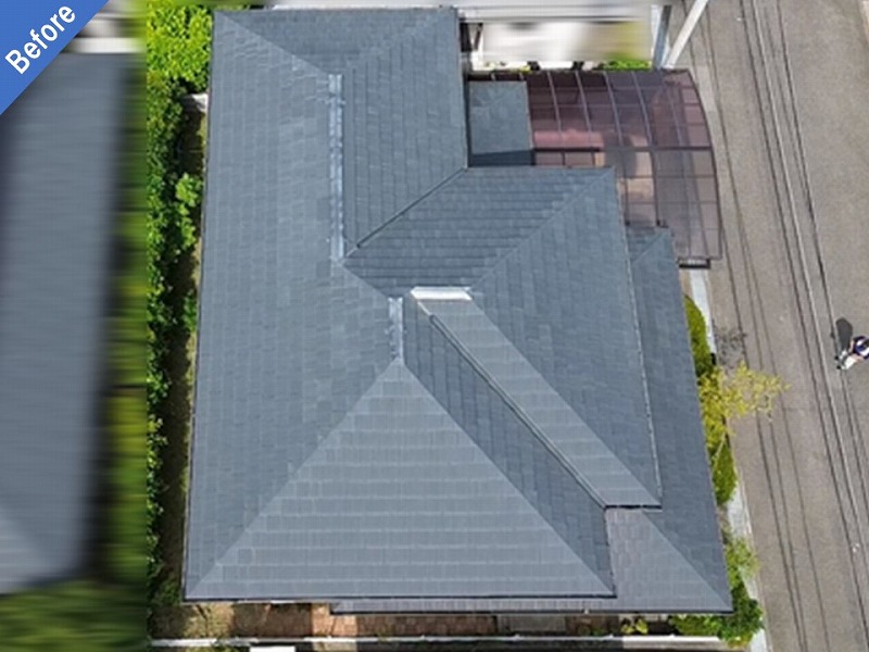 屋根塗装前のセメント瓦