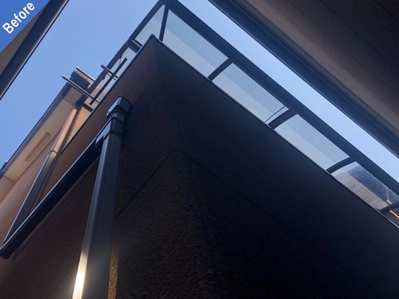 外壁塗装前の側面のALC