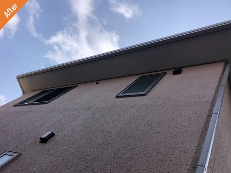 多彩模様塗料で外壁塗装後の外壁