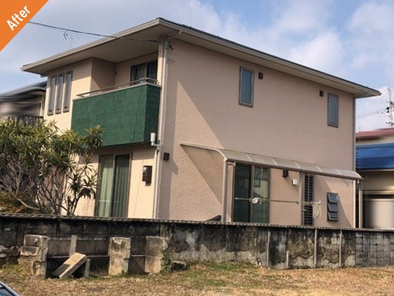 多彩模様塗料で外壁塗装前の住友林業の住宅