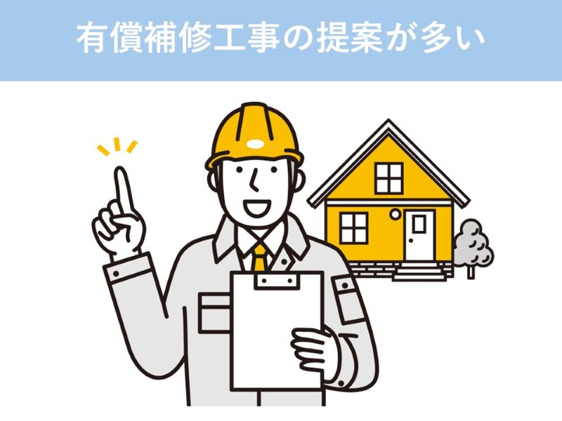 有償補修工事の提案が多い