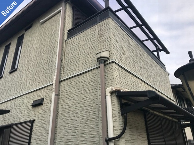 外壁塗装前のセキスイハイムの難付着サイディング