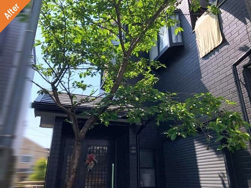 松原市の外壁塗装後の築25年の戸建て住宅