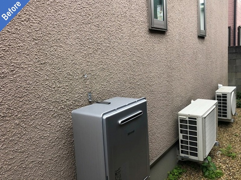 塗装前のシーサンドコート仕上げの住友林業の外壁