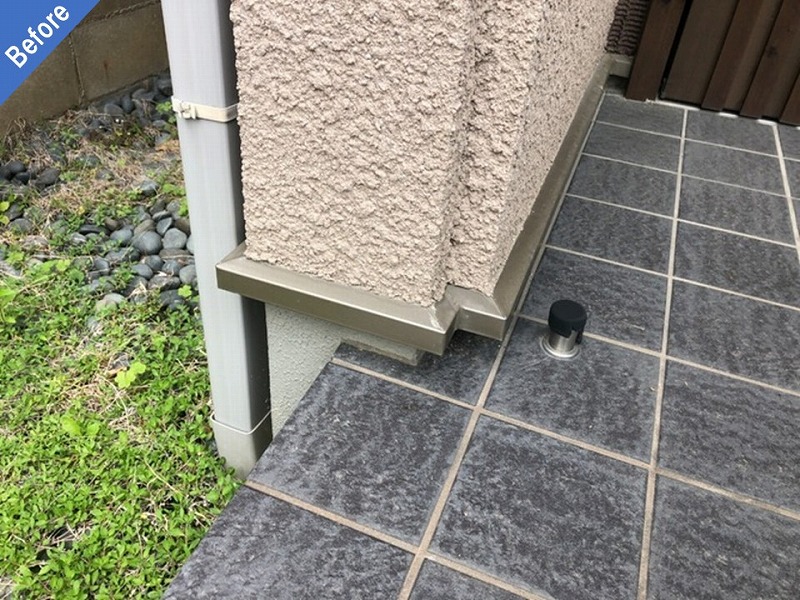 外壁塗装前の玄関廻り