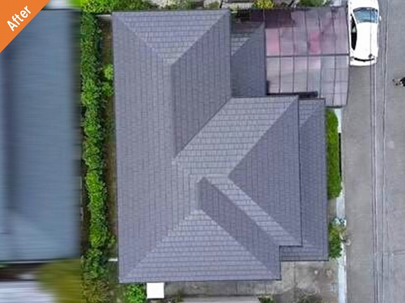 屋根塗装後のセメント瓦