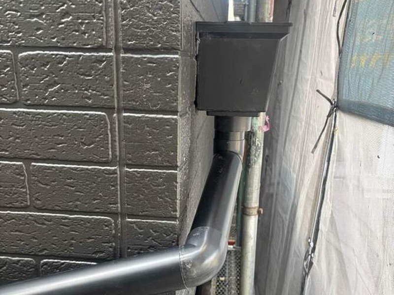 雨樋交換後の集水器