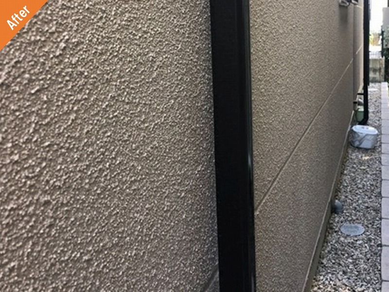 外壁塗装後のALCと竪樋