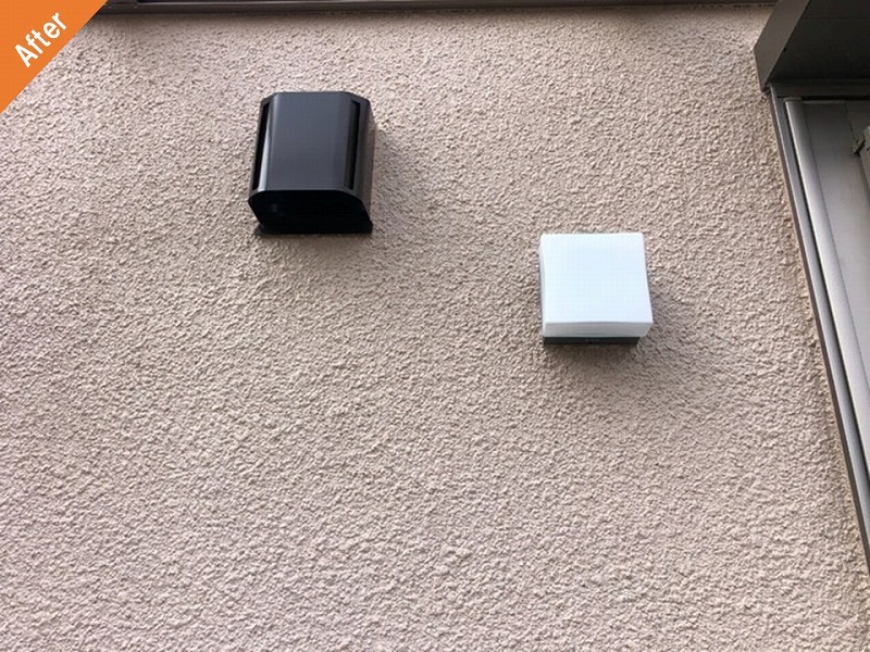 塗装後の雨染みが改善されたモルタル外壁