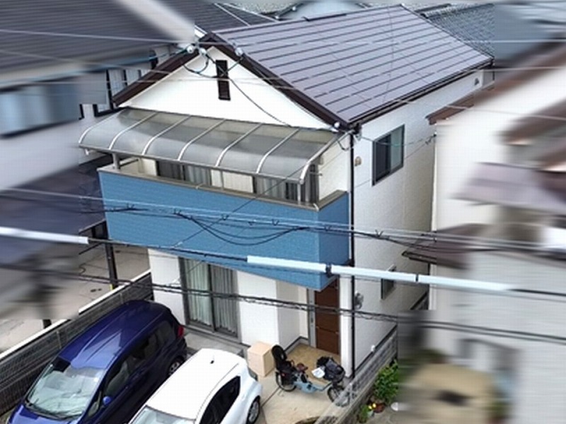 屋根工事・外壁塗装後の全景