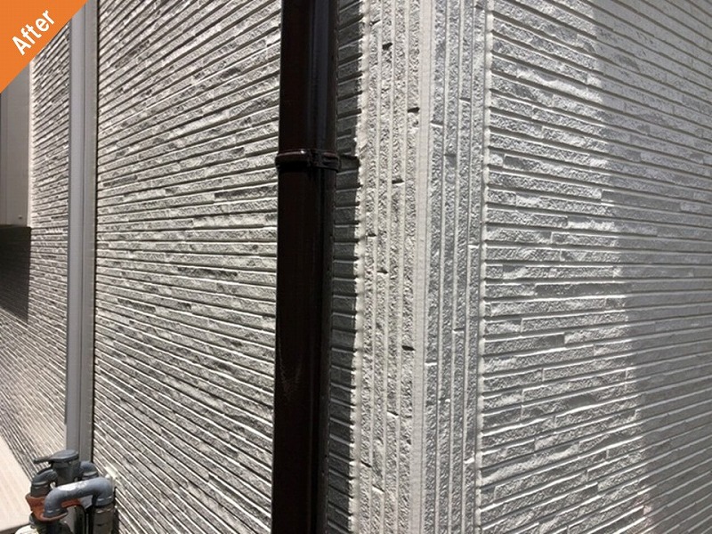 外壁塗装後の竪樋