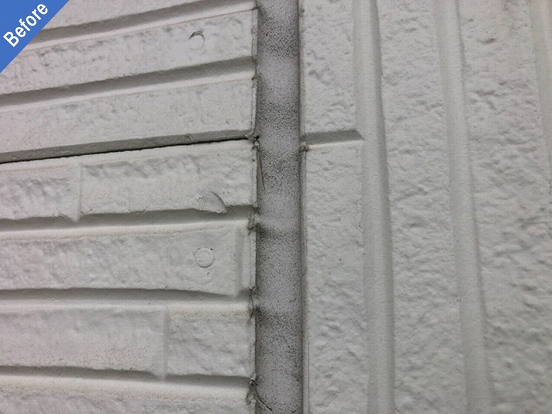 外壁塗装前の目地