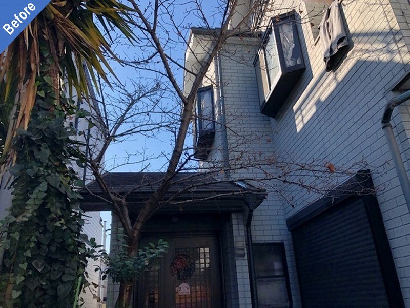 松原市の外壁塗装前の築25年の戸建て住宅