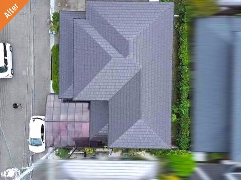 屋根塗装後の積水ハウスのセメント瓦