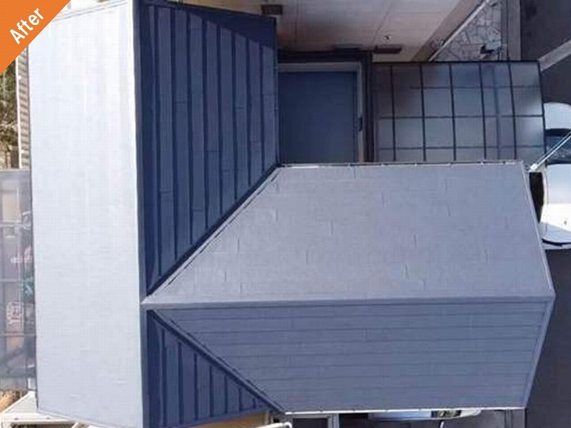 屋根工事後のスーパーガルテクトの屋根