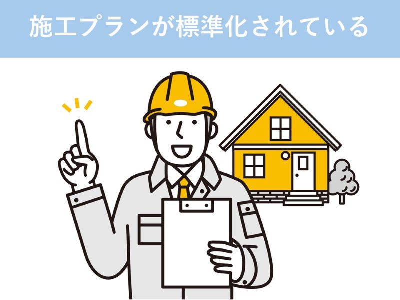 施工プランが標準化されている