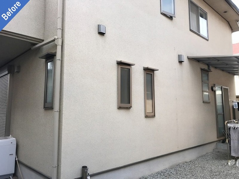 外壁塗装前の住友林業のモルタル外壁