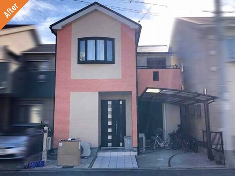 堺市西区の外壁塗装後のALC外壁の戸建て
