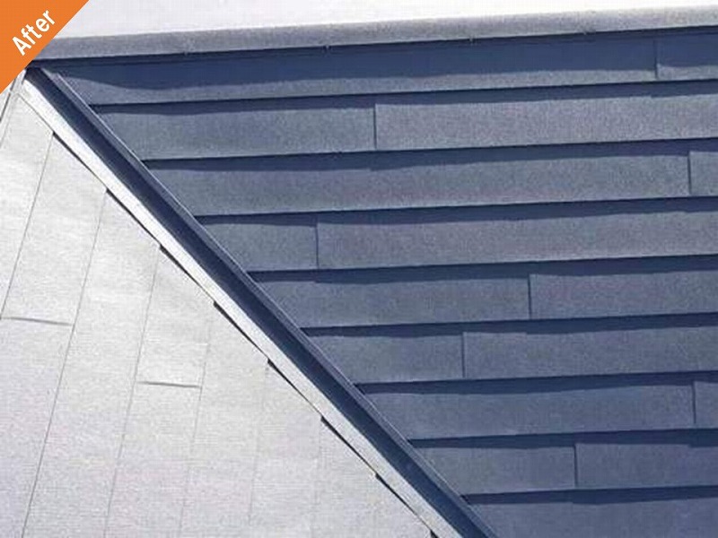 屋根工事後のスーパーガルテクト