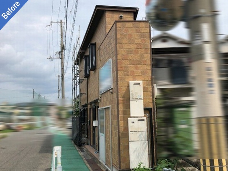 大東市の外壁塗装前の窯業系サイディング