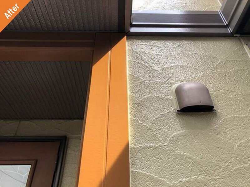 外壁塗装後の玄関廻り