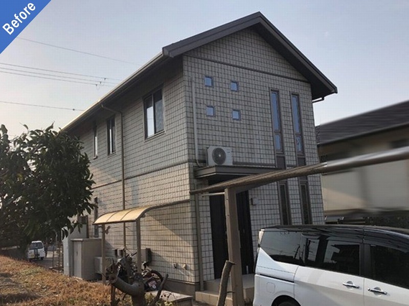 奈良県生駒郡平群町の塗装工事前のセキスイハイムのドマーニ